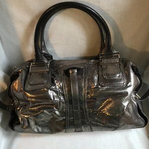 Kooba Medium Shoulder Bag Silver Snake Pattern
